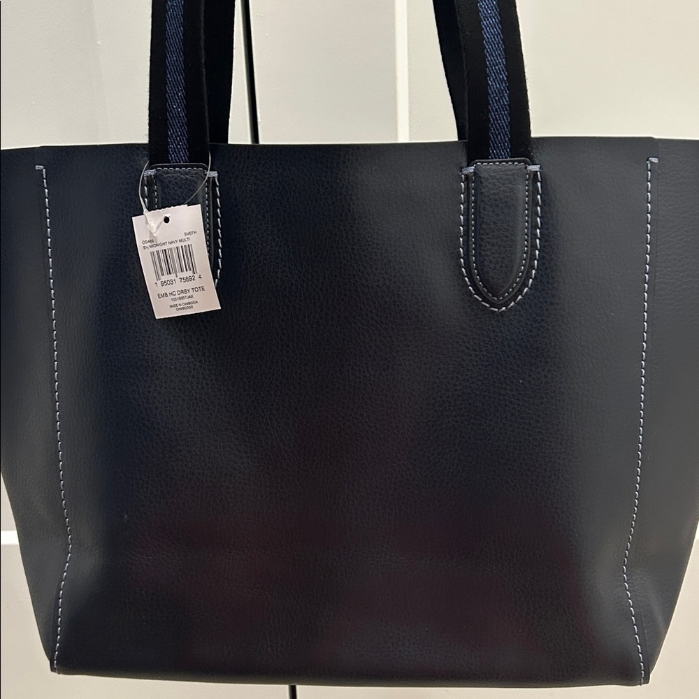 Coach (NWT) Derby Tote in Midnight Navy - Picture 10 of 14